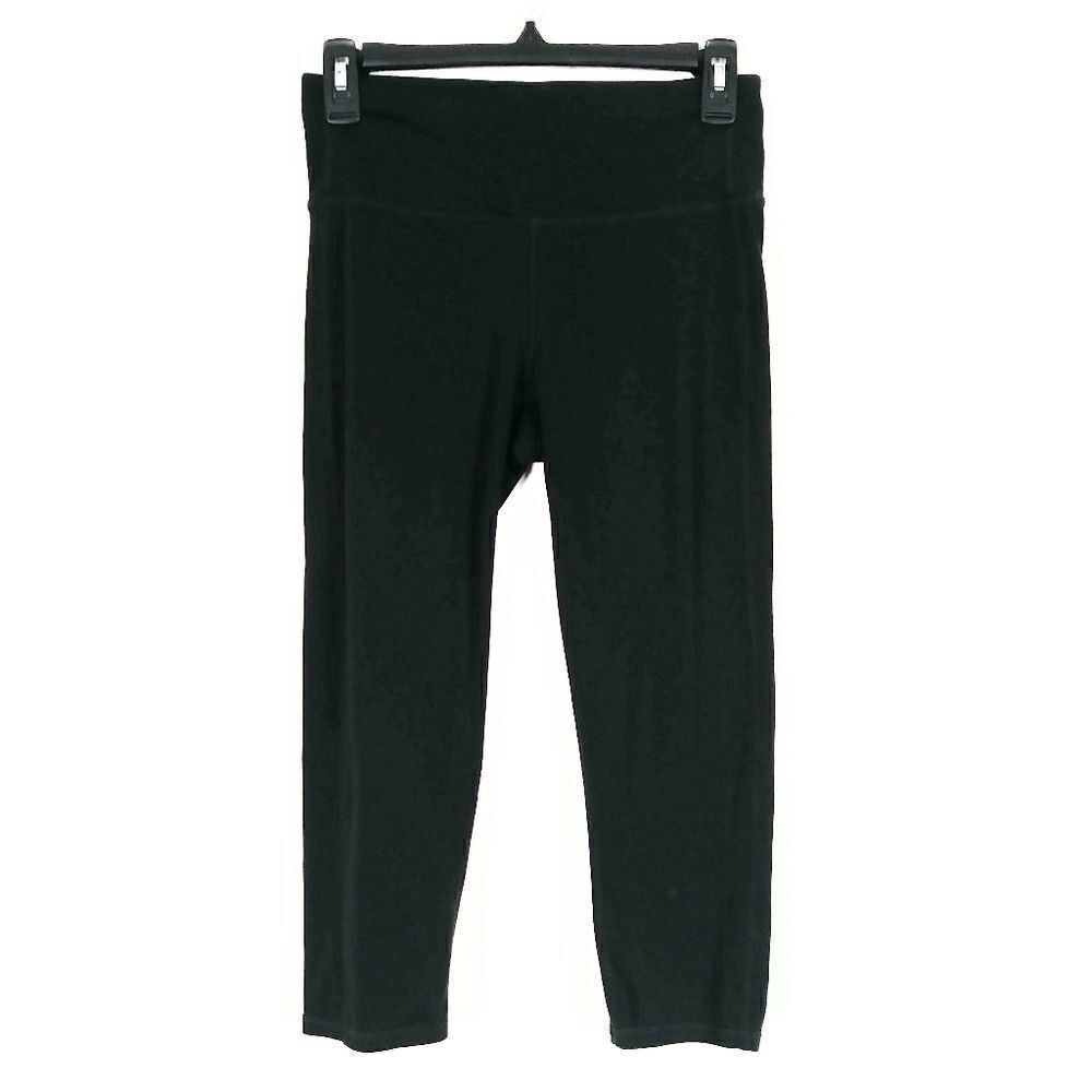Athleta Black Capri Length Mid Rise Athletic Workout Leggings Size S